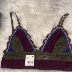 Free People Purple and Blue Lace Bralette